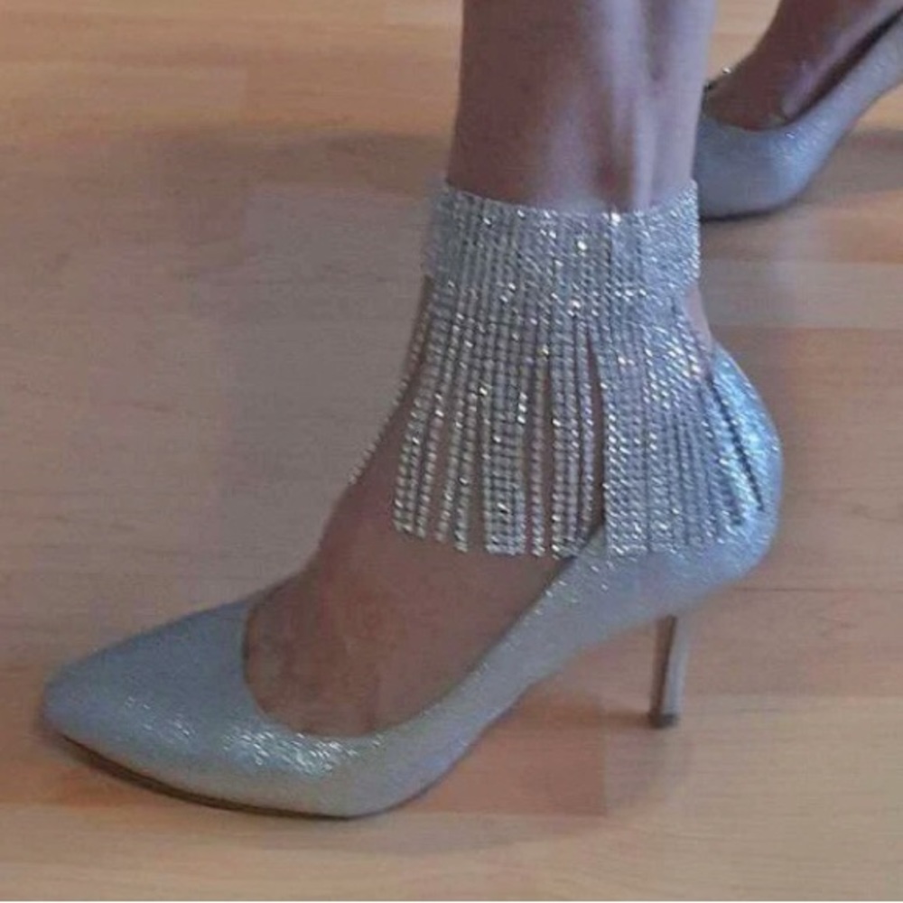 New Luxe Crystal Fringe Tassel Anklet - Picture 16 of 16